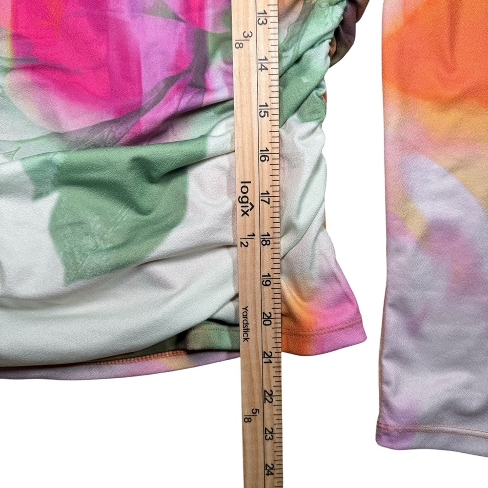 INTEMPO Y2K Floral Long Sleeve Size Medium Square Neck Top Boho Feminine - Picture 5 of 9